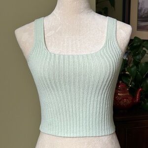 Brandy Melville (John Galt) Light Green Sweater Tank